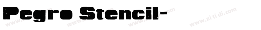Pegro Stencil字体转换